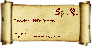Szadai Márton névjegykártya